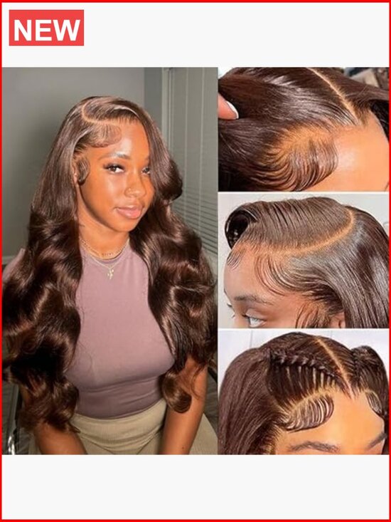 200% Density 30 Inch Human Hair Lace Front Wig Body Wave Glueless main image 6
